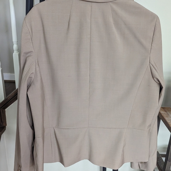 Talbots NEW wool blend Tan one button blazer size 14 - Picture 3 of 12